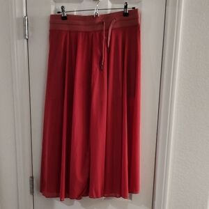 Halara Large Women's Mesh Flowy Skirt With Shorts In Rose